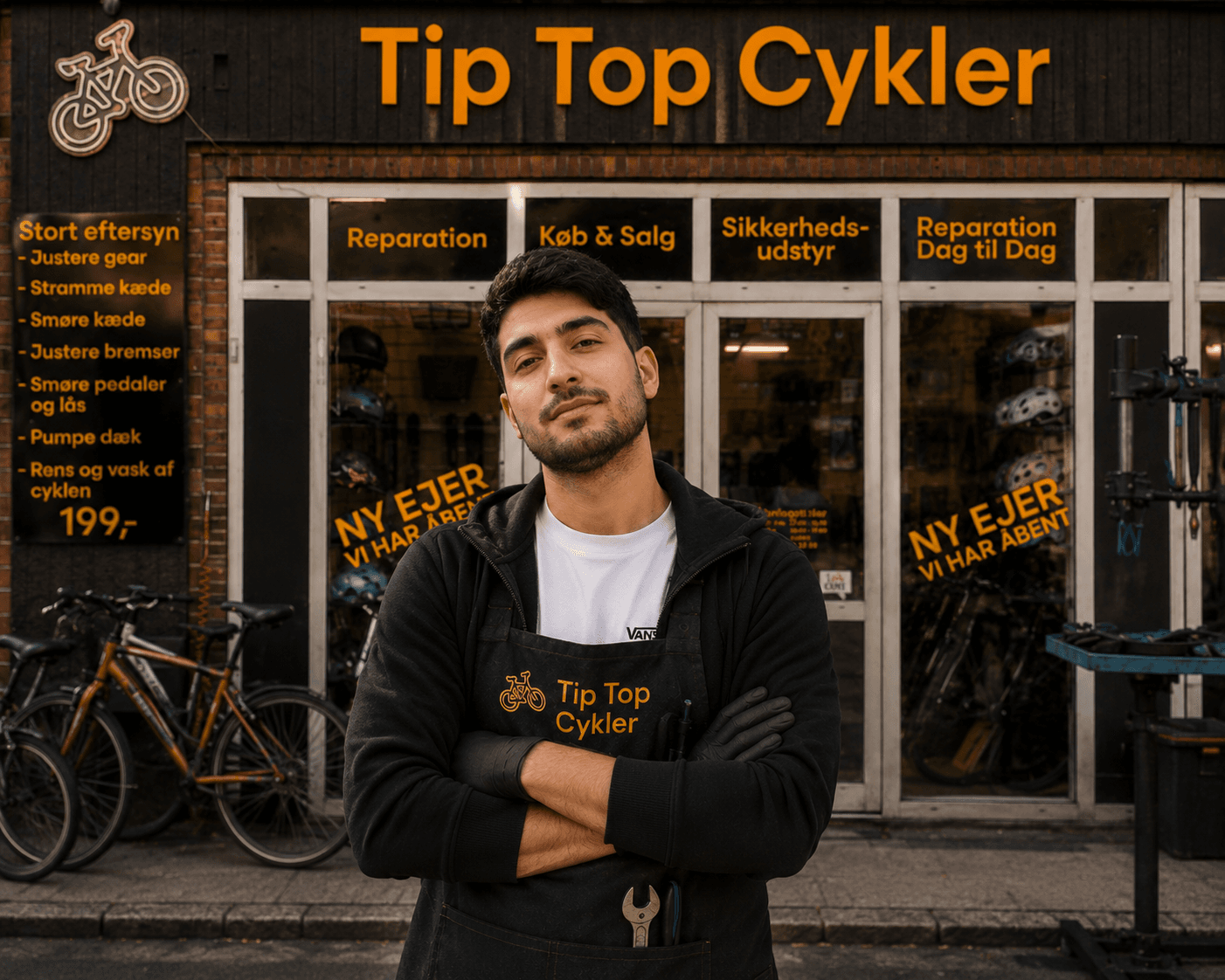 Tip Top Cykler — personlig betjening og faglig rådgivning i butikken
